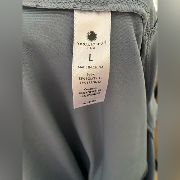 Yogalicious Lux Lightweight Cropped Athletic Hooded Full Zip Up - Light Blue - L - Picture 2 of 13